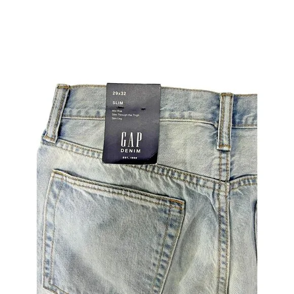GAP   Slim Men's Jeans in GapFlex with Washwell Size 29 x32  NWT - Picture 3 of 6